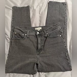 Madewell Charcoal Straight Leg Jeans